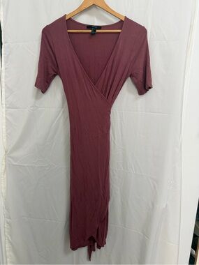 Forever 21 Dusty Rose Wrap Midi Dress